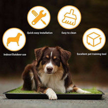 Load image into Gallery viewer, Extra Large Dog Grass Pad with Tray (35’’X45’’), Artificial Grass Mats Washable Pee Pad and Professionally Pet Toilet Potty Tray