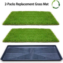 Load image into Gallery viewer, Extra Large Dog Grass Pad with Tray (35’’X45’’), Artificial Grass Mats Washable Pee Pad and Professionally Pet Toilet Potty Tray