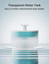 Load image into Gallery viewer, Cat Water Fountain Ultra Quiet with Two Flow Modes, Large-Size Filter Capsule Pet Water Fountain, 2.5L Visible Water Level Dog Water Dispenser for Cats & Dogs