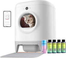 Load image into Gallery viewer, PETKIT PuraX Self-Cleaning Litter Box, Scooping Free and Automatic for Multiple Cats with Mat, xSecure/Odor Removal/APP Control