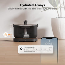 Load image into Gallery viewer, PETLIBRO App Monitoring Cat Water Fountain with Wireless Pump, 2.5L/84oz Dockstream Pet Water Fountain for Cats Inside, Automatic Cat Water Dispenser with 2.4GHz Wi-Fi, Smart Fountain, App Control