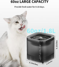 Load image into Gallery viewer, PETKIT New Wireless Pump Dog Cat Water Fountain, Quiet and Anti-Dry Pet Water Fountain with Wireless Pump for Indoor Cats/Dogs-1.85L