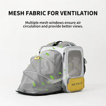 Load image into Gallery viewer, PETKIT Soft-Sided Cat Backpack Carrier for Large Cats Small Dogs, Expandable and Ventilated Cat Puppy Bag Airline Approved for Summer Traveling