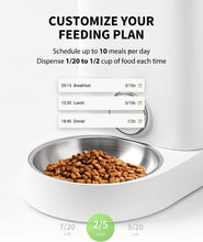 Load image into Gallery viewer, PETKIT Automatic Cat Feeder, 2.4GHz WiFi Automatic Pet Feeder for Cats and Dogs Smart Pet Dry Food Dispenser, Up to 10 Meals per Day, Low Food Reminder, App Control