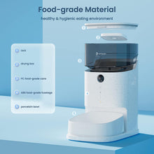 Load image into Gallery viewer, Cat Feeders, 3.5L Timed Pet Feeder with Three-Layers Preservation and Hand-Fired Porcelain Bowl