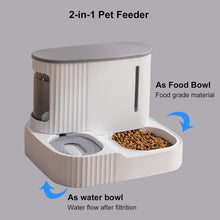 Load image into Gallery viewer, Automatic Dog Cat Feeder and Water Dispenser, Gravity Pet Feeder and Water Dispenser Set for Small Medium Dog Puppy Kitten