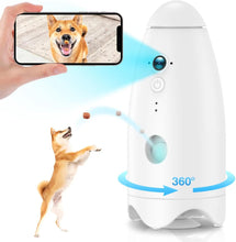 Load image into Gallery viewer, dog-camera-treat-dispenser-360°view-pet-camera-2K HD Camera with Phone app-Automatic Dog Feeder-Dog Toys-cat Camera 8X HD -Treat Dispenser