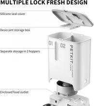 Load image into Gallery viewer, PETKIT Automatic Cat Feeder, 5L Automatic Cat Food Dispenser with Two Food Hoppers, Large Capacity Pet Dry Food Dispenser for Cat Dog, Automatic Dog Feeder with Wi-Fi, Detection Sensor/Portion Control