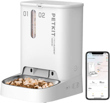Load image into Gallery viewer, PETKIT Automatic Cat Feeder, 5L Automatic Cat Food Dispenser with Two Food Hoppers, Large Capacity Pet Dry Food Dispenser for Cat Dog, Automatic Dog Feeder with Wi-Fi, Detection Sensor/Portion Control