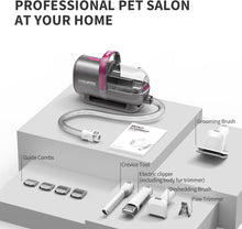 Load image into Gallery viewer, PETKIT Airclipper 5 in 1 Pet Grooming Vacuum,Professional Dog Grooming Kit with Paw Trimmer,1.4L Dust Cup Cat Dog Brush Vacuum Grooming Tools for Pet Hair Shedding