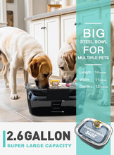 Load image into Gallery viewer, Dog Water Fountain for Large Dogs 2 Gallons, SwSun 7.6L Multiple Cats Water Fountain with Stainless Steel Bowl and Quiet Pump