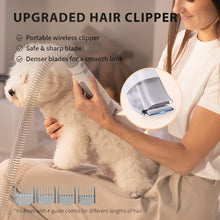 Load image into Gallery viewer, PETKIT Airclipper 5 in 1 Pet Grooming Vacuum,Professional Dog Grooming Kit with Paw Trimmer,1.4L Dust Cup Cat Dog Brush Vacuum Grooming Tools for Pet Hair Shedding