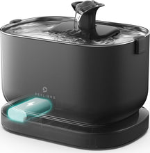 Load image into Gallery viewer, PETLIBRO Battery Operated Cat Water Fountain, 2.5L/84oz Dockstream Wireless Pet Water Fountain for Cats Inside, Automatic Cat Water Dispenser with Wireless