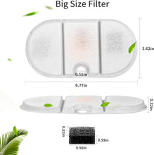 Load image into Gallery viewer, VinDox 16 Packs Replacement Cat Water Fountain Filters Compatible with PETLIBRO Capsule: PLWF002,71oz/2.1L Ultra Quiet-BPA-Free, Two Flow