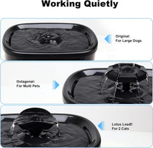 Load image into Gallery viewer, SIBAYS 9L 300OZ 2.4GAL Dog Water Fountain for Large Dogs,3 Sprouts Pet Water Fountain for Dogs,Multi Pets,3 in 1 Light,Automaticlly Super Quiet,4 Layer