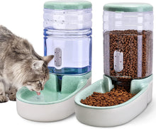 Load image into Gallery viewer, Automatic Dog Cat Feeder and Water Dispenser Gravity Food Feeder and Waterer Set