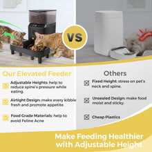 Load image into Gallery viewer, Elevated Automatic Cat Feeders for 2 Cats, 5L Multiple Cat Feeder with Timer