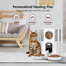 Load image into Gallery viewer, Automatic Cat Feeders for Two Cats 5L