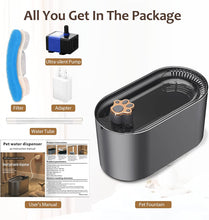 Load image into Gallery viewer, Cat Water Fountain, 3L Water Fountain for Cats Inside Water Dispenser with Filter and LED Light