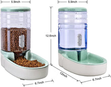 Load image into Gallery viewer, Automatic Dog Cat Feeder and Water Dispenser Gravity Food Feeder and Waterer Set