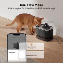Load image into Gallery viewer, PETLIBRO App Monitoring Cat Water Fountain with Wireless Pump, 2.5L/84oz Dockstream Pet Water Fountain for Cats Inside, Automatic Cat Water Dispenser with 2.4GHz Wi-Fi, Smart Fountain, App Control