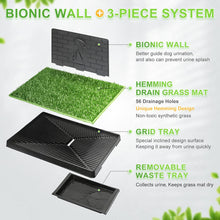 Load image into Gallery viewer, Dog Grass Pad with Tray Large, Puppy Turf Potty Reusable Training Pads with Pee Baffle