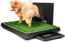 Load image into Gallery viewer, Dog Grass Pad with Tray Large, Puppy Turf Potty Reusable Training Pads with Pee Baffle