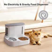 Load image into Gallery viewer, Automatic Dog Cat Feeder and Water Dispenser, Gravity Pet Feeder and Water Dispenser Set for Small Medium Dog Puppy Kitten