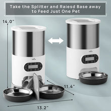 Load image into Gallery viewer, Automatic Pet Feeder for 2 Pets, 4.5L / 19.1cup Large Capacity