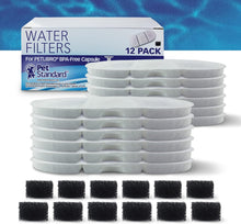 Load image into Gallery viewer, PET STANDARD Replacement Water Filter Compatible with PETLIBRO® BPA-Free Capsule Pet Water Fountain, 71oz/2.1L, Pack of 12