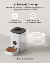 Load image into Gallery viewer, PETLIBRO Automatic Cat Feeders, Cat Food Dispenser with Desiccant Bag for Pet Dry Food, WiFi Timed Cat Feeder 1-4 Meals