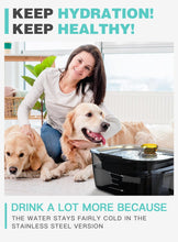 Load image into Gallery viewer, Dog Water Fountain for Large Dogs 2 Gallons, SwSun 7.6L Multiple Cats Water Fountain with Stainless Steel Bowl and Quiet Pump