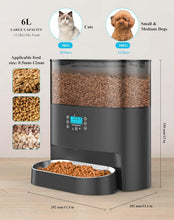 Load image into Gallery viewer, HoneyGuaridan 6L Automatic Cat Feeder, 2.4G WiFi Enabled Smart Feed Automatic Pet Feeder for Cats & Dogs