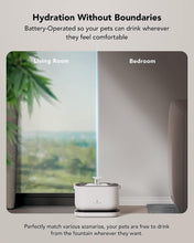 Load image into Gallery viewer, PETLIBRO Cat Water Fountain Inside,Wireless ,2.5L/84oz Dockstream Battery Operated Automatic for Drinking with Wireless Pump,Easy Cleaning,BPA-Free