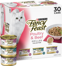 Load image into Gallery viewer, FANCY FEAST Adult Grilled Poultry & Beef Variety Pack Wet Cat Food 30x85g