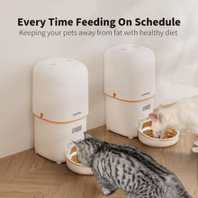 Load image into Gallery viewer, Yuposl Automatic Cat Feeders - 4L 2Packs for Pets, Over 180-day Battery Life Schedule Timed Pet Feeder, 1-6 Meals Control