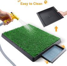 Load image into Gallery viewer, Dog Grass Potty Systems, Indoor/Outdoor Portable Potty, Fake Grass Pee Pads for Dogs