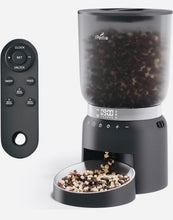 Load image into Gallery viewer, iPettie Hourglass Cat Feeder Automatic with Quickset Remote, 5L/21 Cup Capacity, 1-6 Meals Per Day, 20 sec Voice Recording, Stainless Steel Bowl, Self Feeding Cat Food Dispenser, Auto Cat Feeder