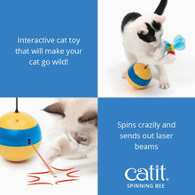 Load image into Gallery viewer, Catit Play Spinning Bee Interactive Cat Toys