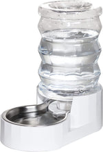Load image into Gallery viewer, Automatic Pet Waterer, 3.5L Gravity Stainless Steel Water Dispenser Large Capacity Water Feeder for cats