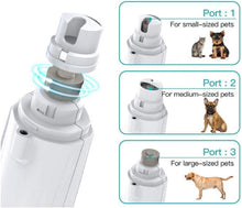 Load image into Gallery viewer, Dog Nail Grinder 2-in-1 Electric Nail File with LED Rechargeable USB Hidden and Safety Lock for Dogs/Cats