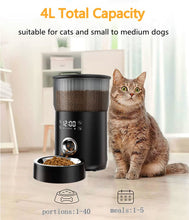 Load image into Gallery viewer, Automatic Pet Feeder, Touch Screen Style, 4L Programmable Smart Food Dispense 4L