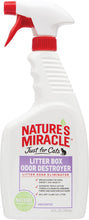 Load image into Gallery viewer, Nature's Miracle Just for Cats, Litter Box Odour Destroyer Spray, Unscented, 709ML