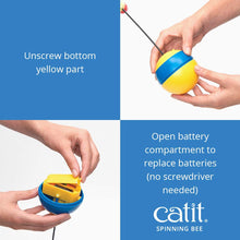 Load image into Gallery viewer, Catit Play Spinning Bee Interactive Cat Toys