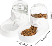 Load image into Gallery viewer, 2 Pack Automatic Cat Feeder and Water Dispenser,Self Feeding Dog Bowl for Small Pets, Puppy, Kitten, 100% BPA-Free,