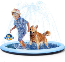 Load image into Gallery viewer, Non-Slip Splash Pad for Kids and Dog, Thicken Sprinkler Pool Summer Outdoor Water Toys - Fun Backyard Fountain Play Mat for Baby Girls Boys Children