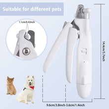 Load image into Gallery viewer, Dog Nail Grinder 2-in-1 Electric Nail File with LED Rechargeable USB Hidden and Safety Lock for Dogs/Cats