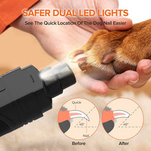 Load image into Gallery viewer, Dog Nail Grinder – Pet Nail Grinder for Small, Medium and Large Dogs with Nail Clippers Set – Low-Noise Dog/cat Nail Trimmer with LED Light – Rechargeable Cordless Pet Nail Trimmer, White