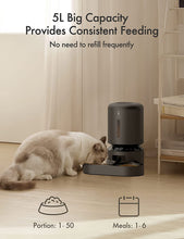 Load image into Gallery viewer, PETLIBRO Automatic Cat Feeder for Two Cats, 5L Dry Food Dispenser with Splitter and Two Stainless Bowls, 10s meal