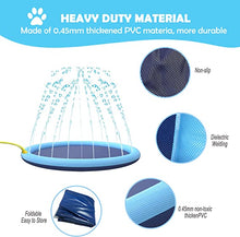Load image into Gallery viewer, Splash Sprinkler Pad for Dogs Kids,67’’ Thicken Dog Pool with Sprinkler,Pet Outdoor Play Water Mat Toys for Dogs Cats and Kiddie
